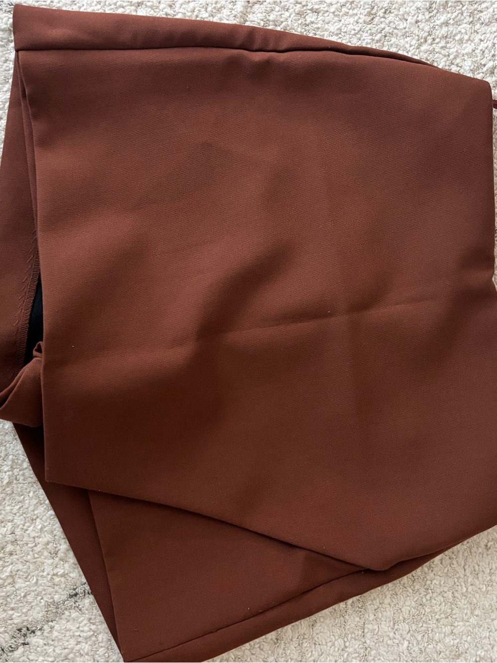 Zara Brown Wrap-Style Skort
